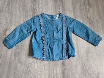 🌸 Blouse longue manche en jeans 18 mois 🌸