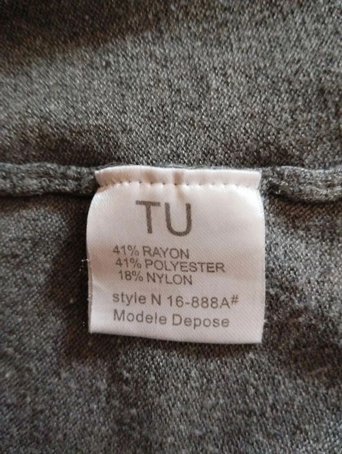 🌸Robe Grise MC Voyelles Taille Unique 🌸 - photo numéro 5