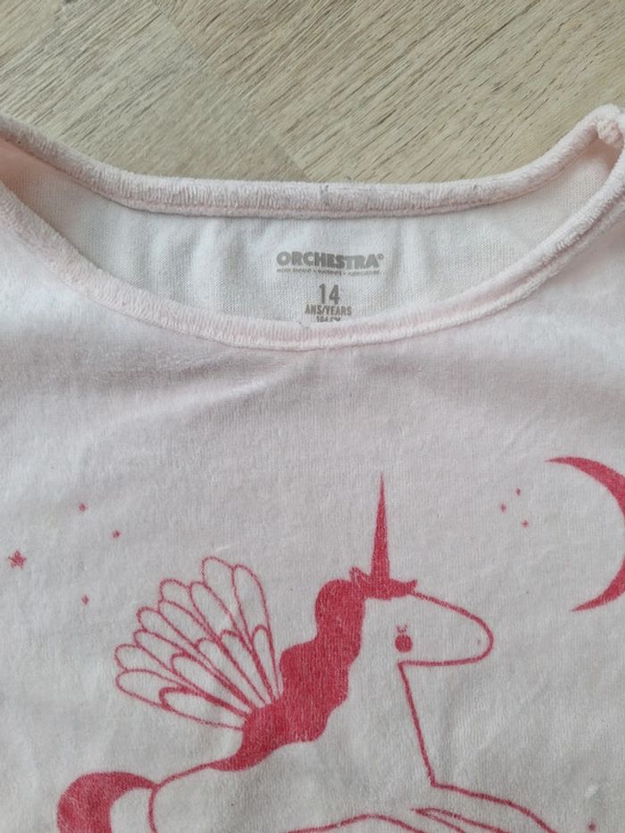 Pyjama 2 pièces pilou Licorne 14ans - photo numéro 3