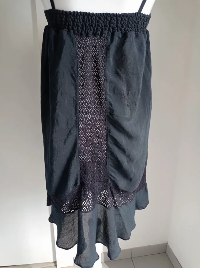 Robe bleue marine ajourée et transparente de plage T.L Banana Moon - photo numéro 2