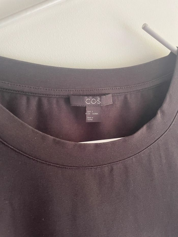 Robe noire bi-matière COS - Taille S - photo numéro 2