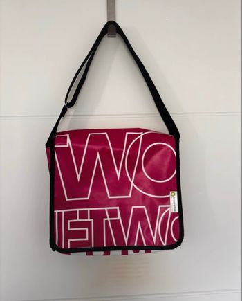 Sac à main besace en bâche publicitaire Réversible 