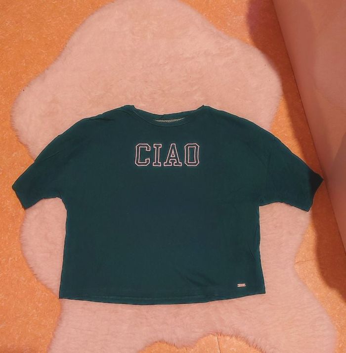 T-shirt court vert
