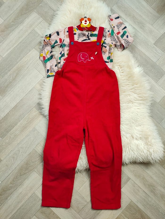 Ensemble salopette velours 8 ans