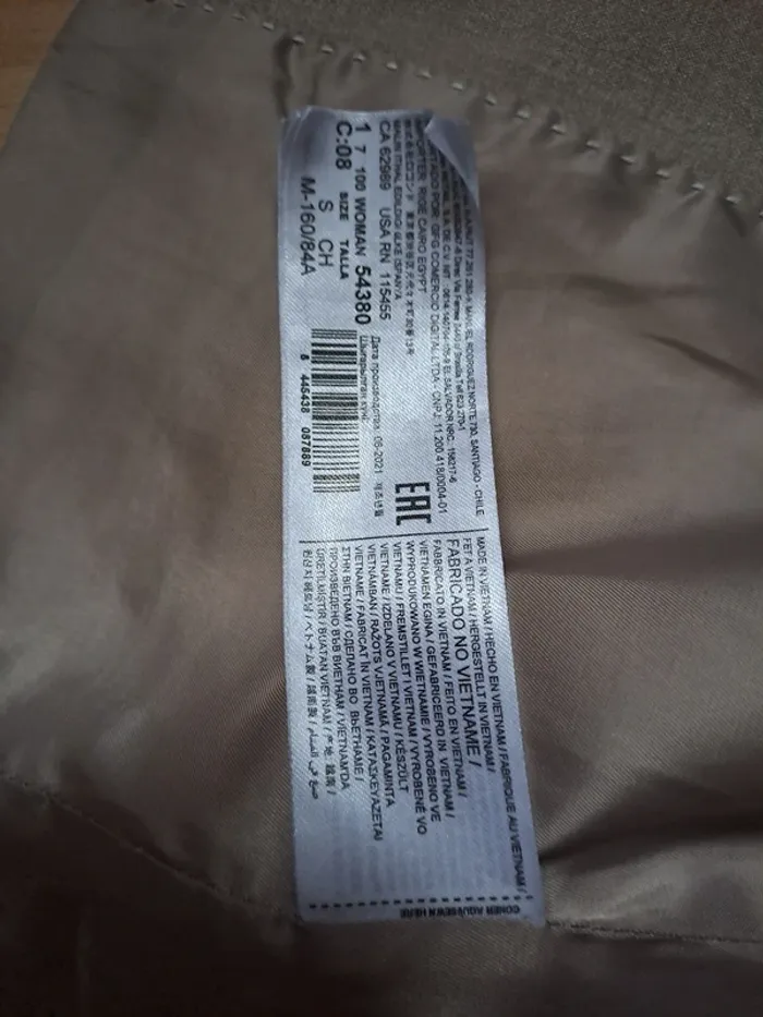 Veste de costume/blazer Mango beige clair - Taille S - photo numéro 4