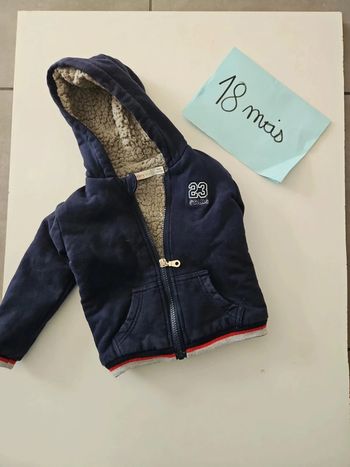 Gilet sweat chaud 18 mois