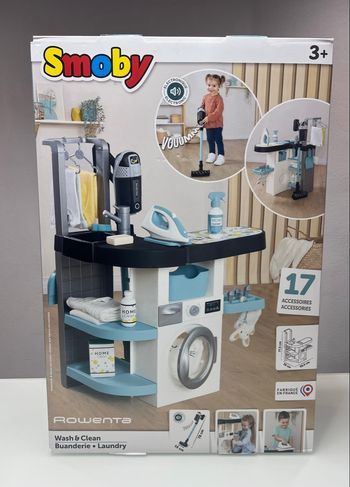 Smoby Rowenta Wash & Clean Buanderie Jouet d'Imitation