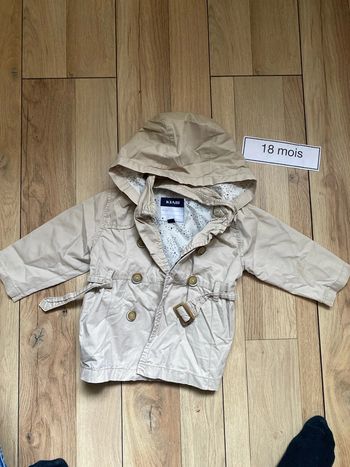 Trench-coat beige 18 mois