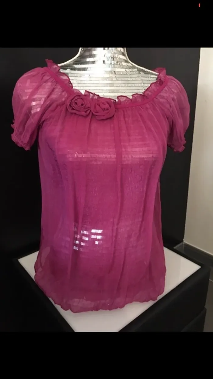 Top blouse Fushia