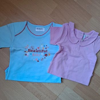 Lot 2 bodies manches courtes fille 1an #orchestra