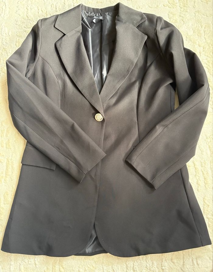 Veste blazer noir - Taille M - photo numéro 3