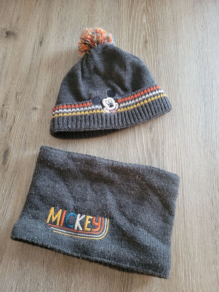 Ensemble bonnet snood col 2-3 ans
