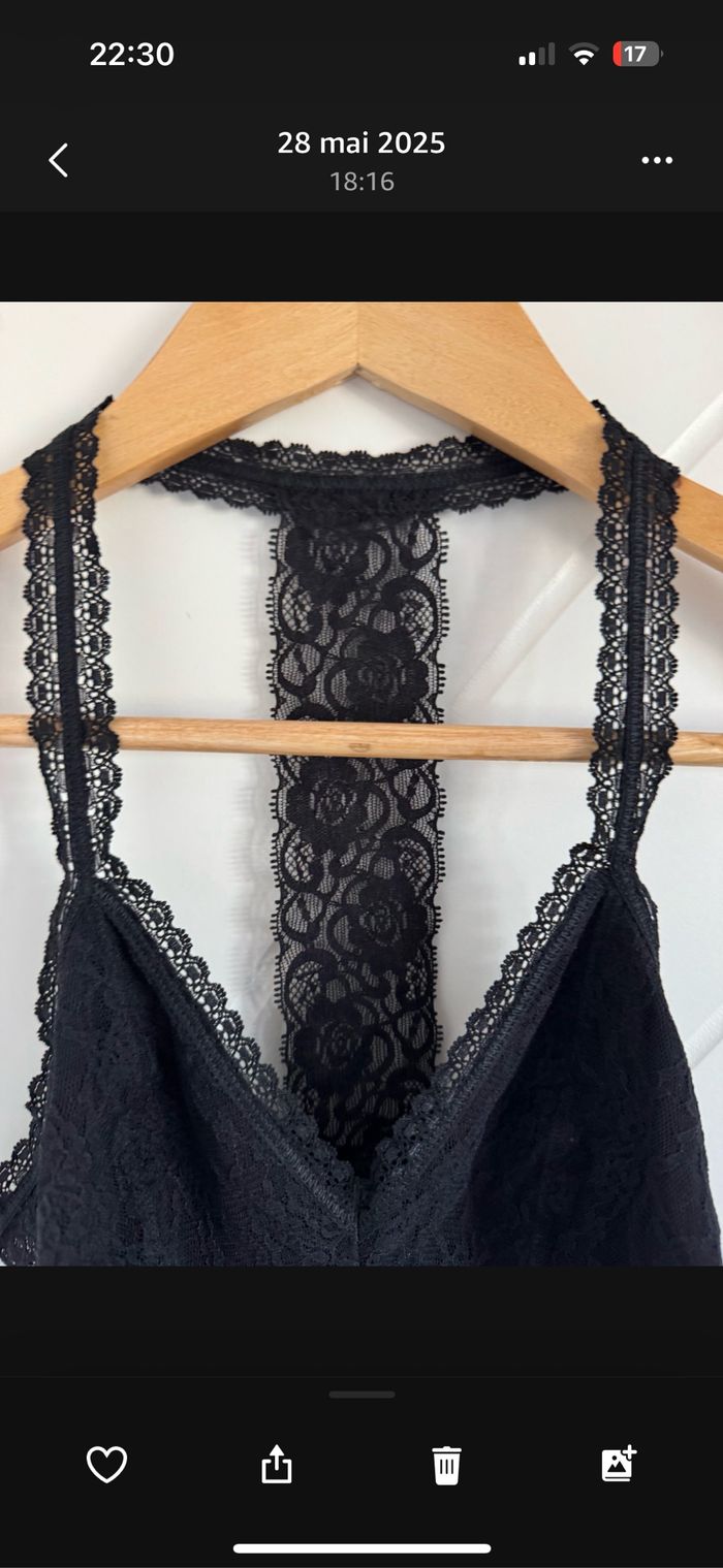 Soutien gorge à dentelle noir - photo numéro 3
