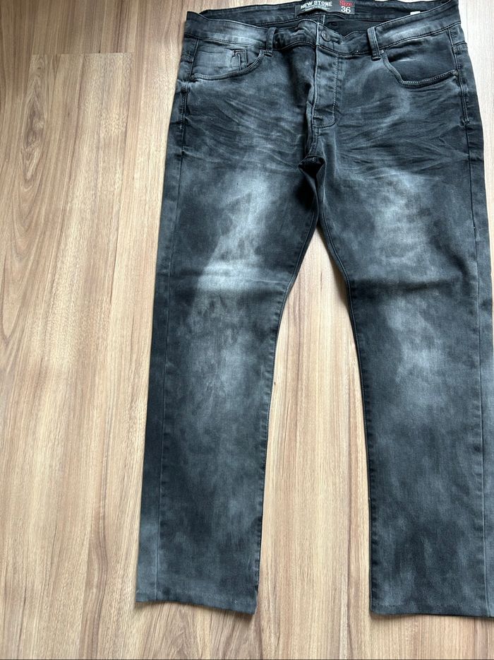 Jean gris délavé Slim Homme New Stone Tailles 44-46 - photo numéro 2