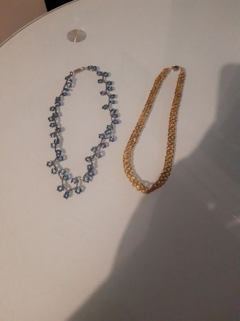 Lot 2 colliers Perle Fait Main