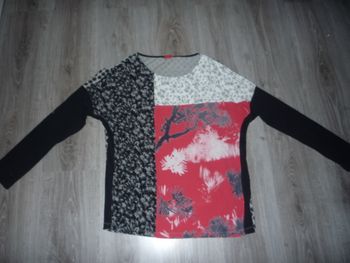 TEE SHIRT ML NOIR A MOTIFS "MISS CAPTAIN" - TAILLE 2 - n°05