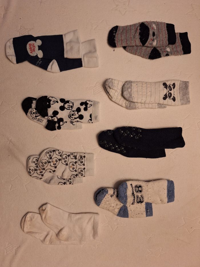 Lot 8 paires chaussettes 19/22