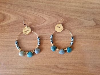 Boucles d'oreilles dorées à l'or fin 24 Carats