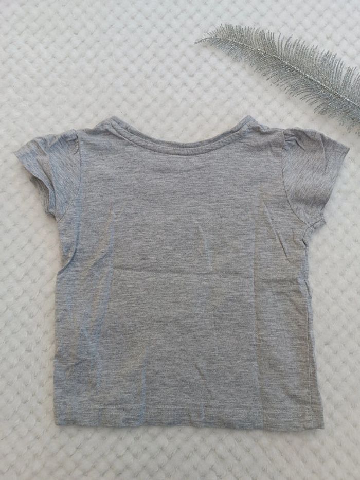 🔸Young Dimension T-shirt MC gris – 12 mois fille 🔸 - photo numéro 5