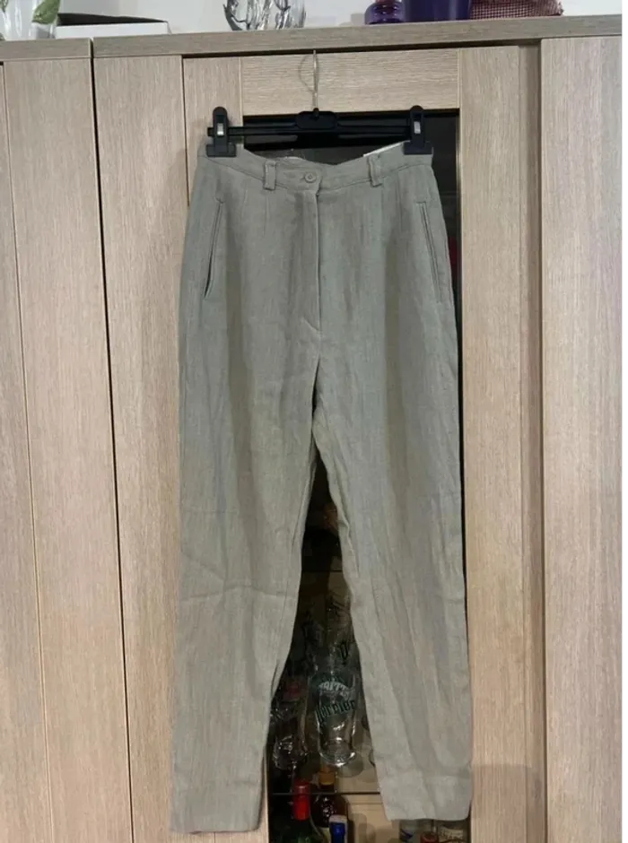 Beau pantalon vintage taille haute en laine - taille 36