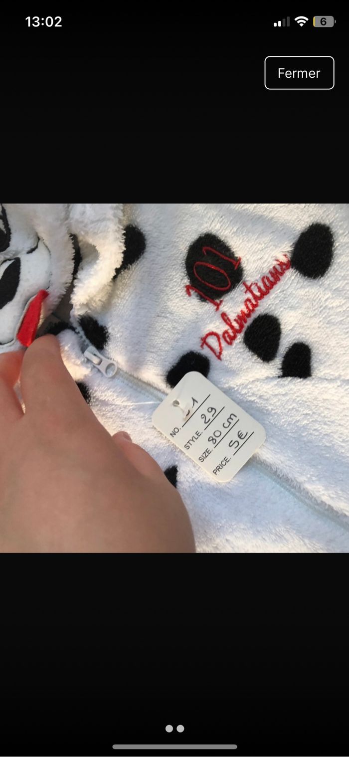 Combinaison Disney dalmatien - photo numéro 2