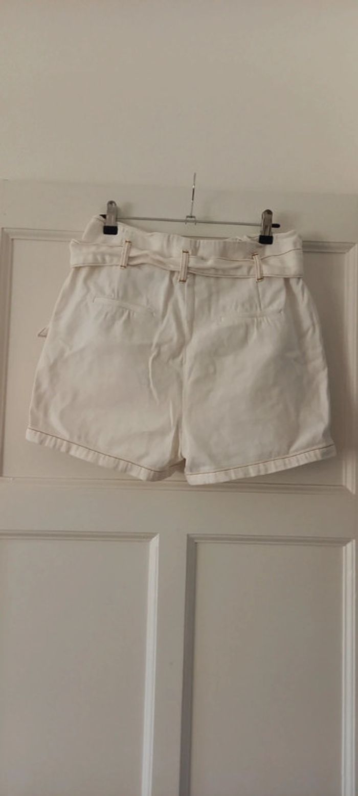 Short en jean taille haute blanc missguided 38 - photo numéro 2