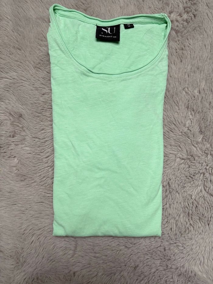 💚 T-shirt homme vert – Straight Up – Taille M - photo numéro 1