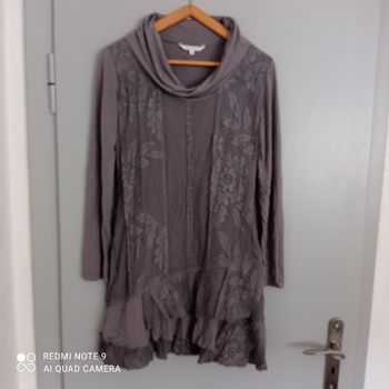 Robe grise dentelle t38