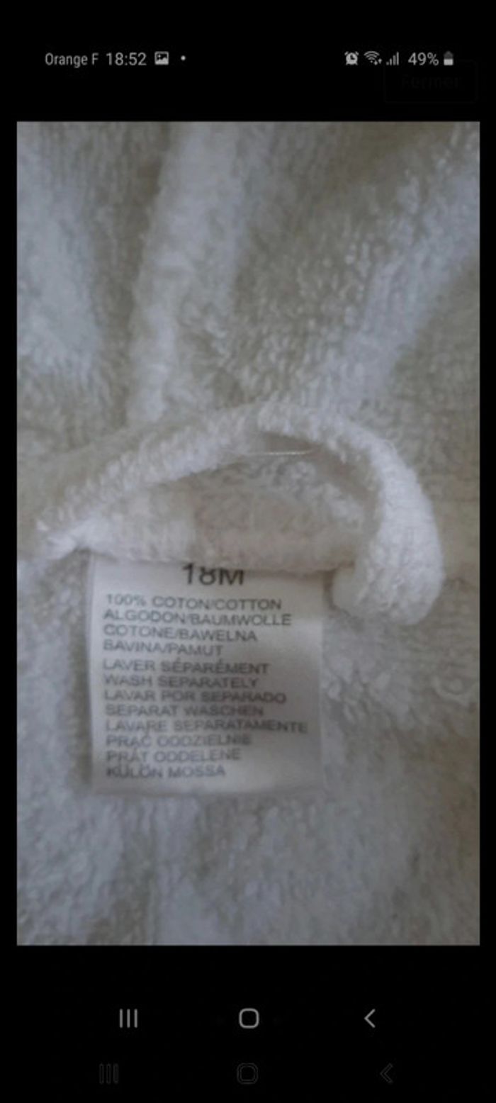 Peignoir 18 mois - photo numéro 3