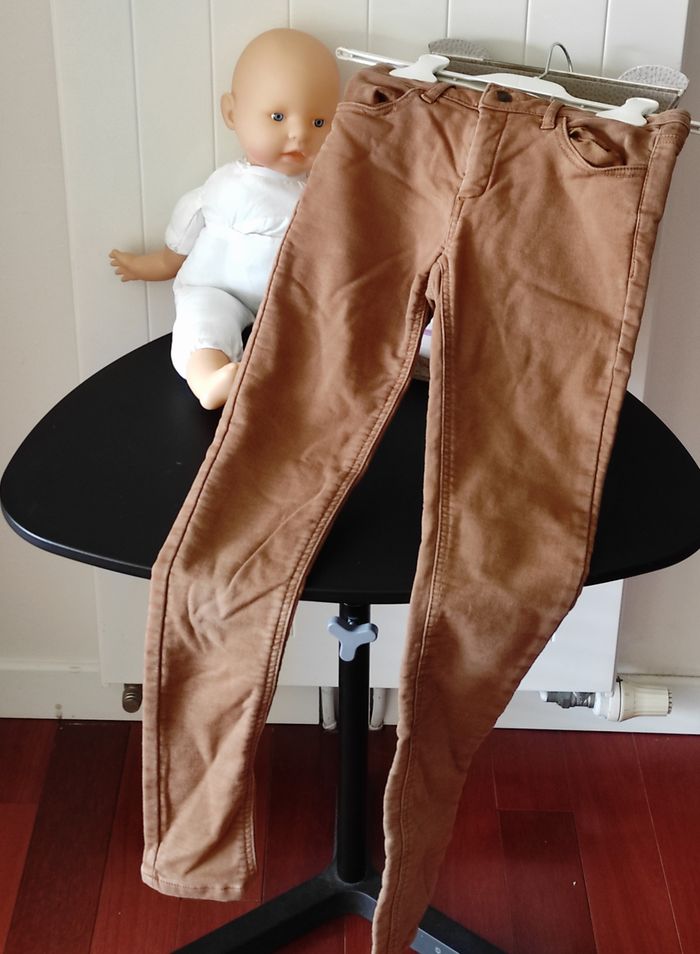 👖 Pantalon skinny fille – 9/10 ans – Doublé polaire