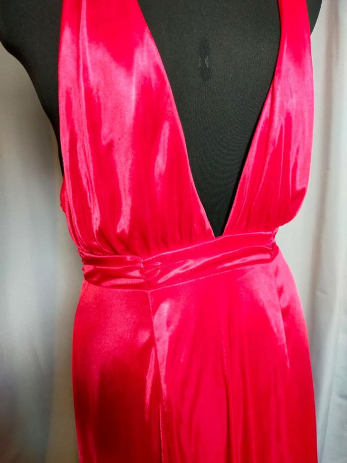 Robe longue rouge satinée – Nazz Couture – Taille 10 (38) - photo numéro 6