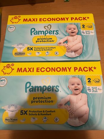 Pampers premium protection taille 2 x2cartons