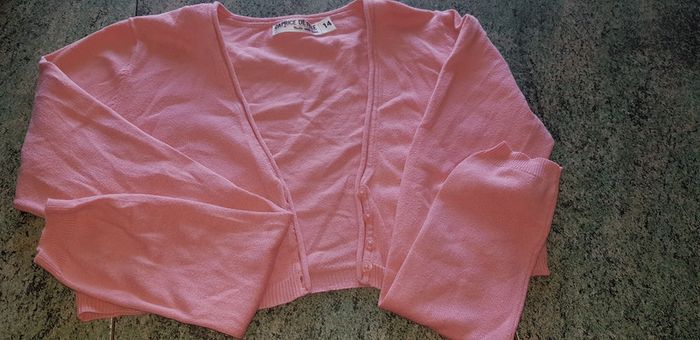 Boléro manches longues rose Caprice de fille