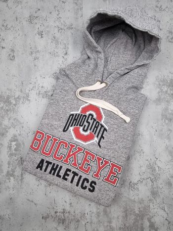 Sweat capuche universitaire Ohio gris, S Hommes