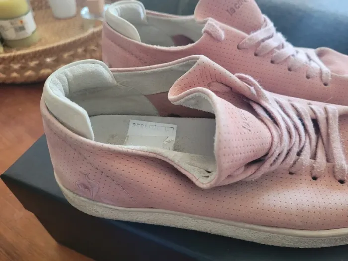 Basket peau de pêche rose poudré le coq sportif - photo numéro 3