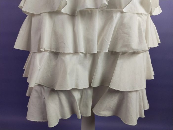 Robe blanche cocktail a volants taille 40 - photo numéro 5