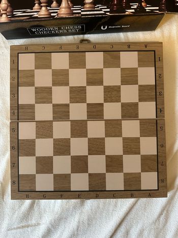 Jeu d’échecs magnétique en bois – Plateau pliable 29 cm
