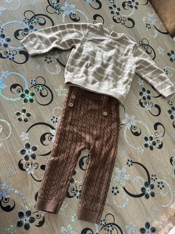 Ensemble salopette et pull