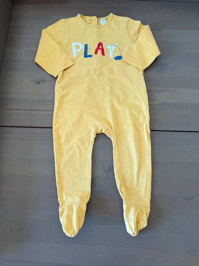 Pyjama / Grenouillère jaune - Tex Baby 18 mois - Mixte