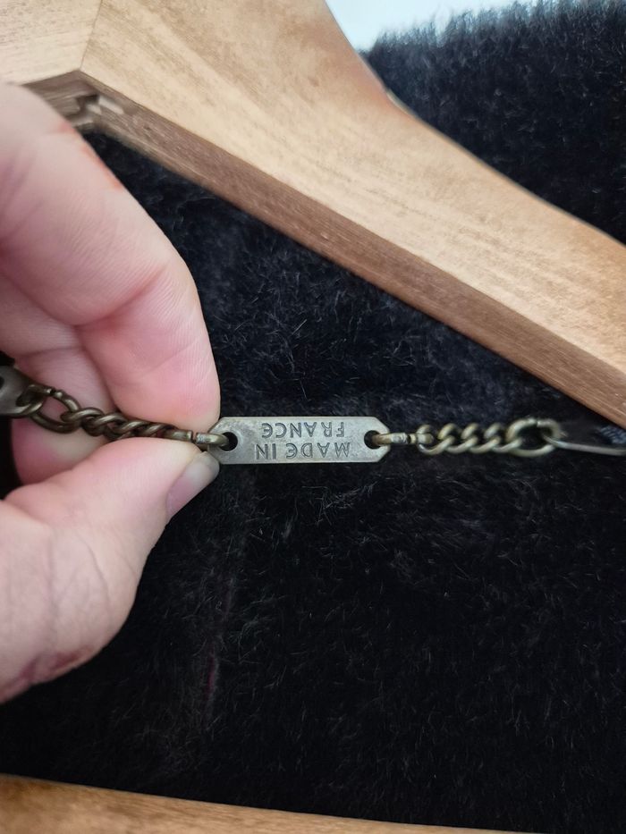 Manteau en peau lainée rouge 100% agneau – Made in France – Taille 40 - photo numéro 4