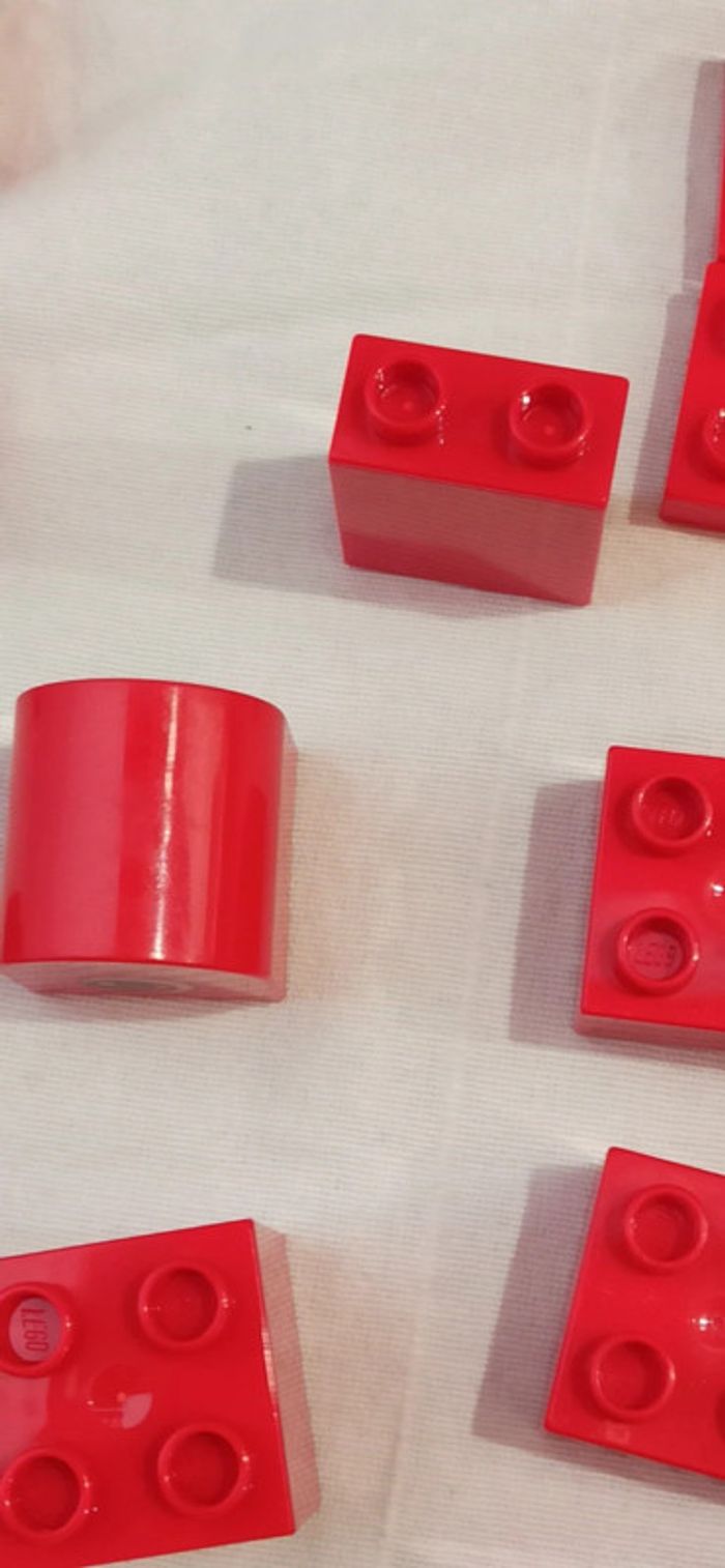 20 briques rouges lego duplo - photo numéro 5