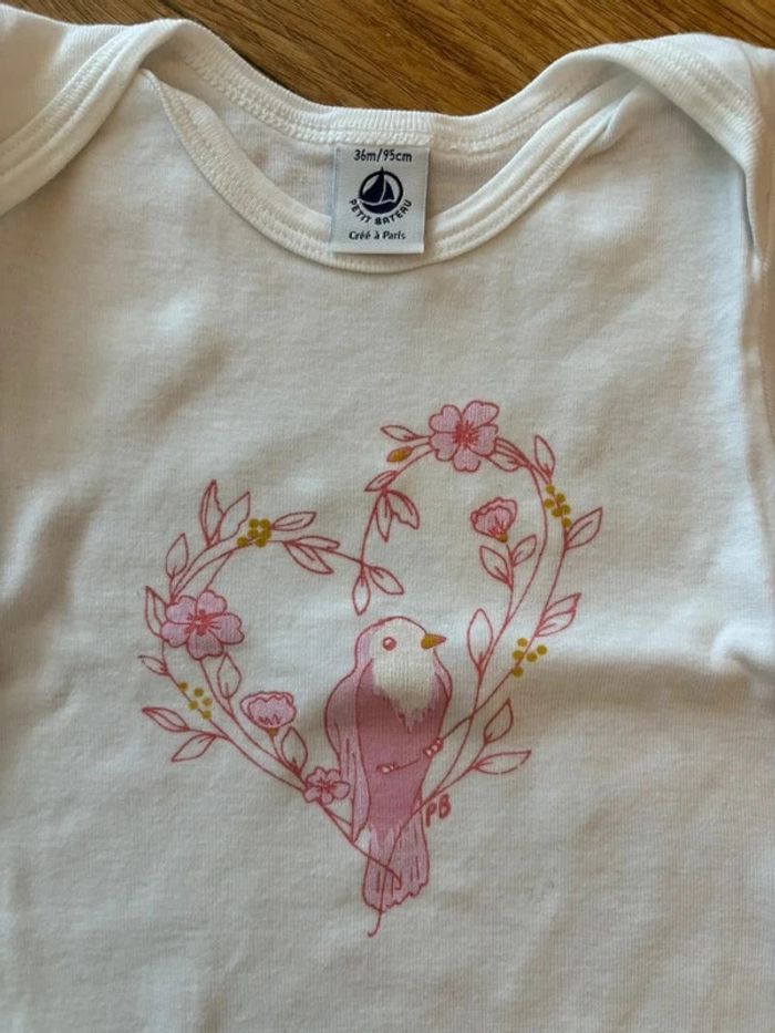 Lot de 5 bodies MC Petit Bateau 36M - photo numéro 11