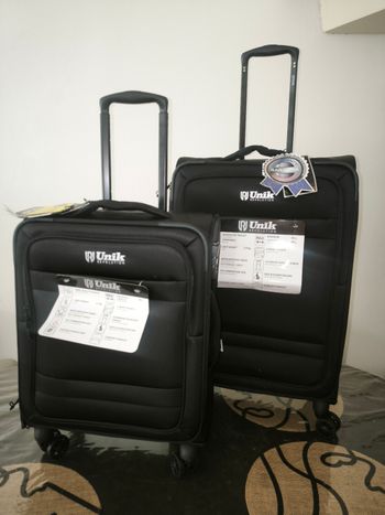 Lot de 2 valises tissu ultra légères 