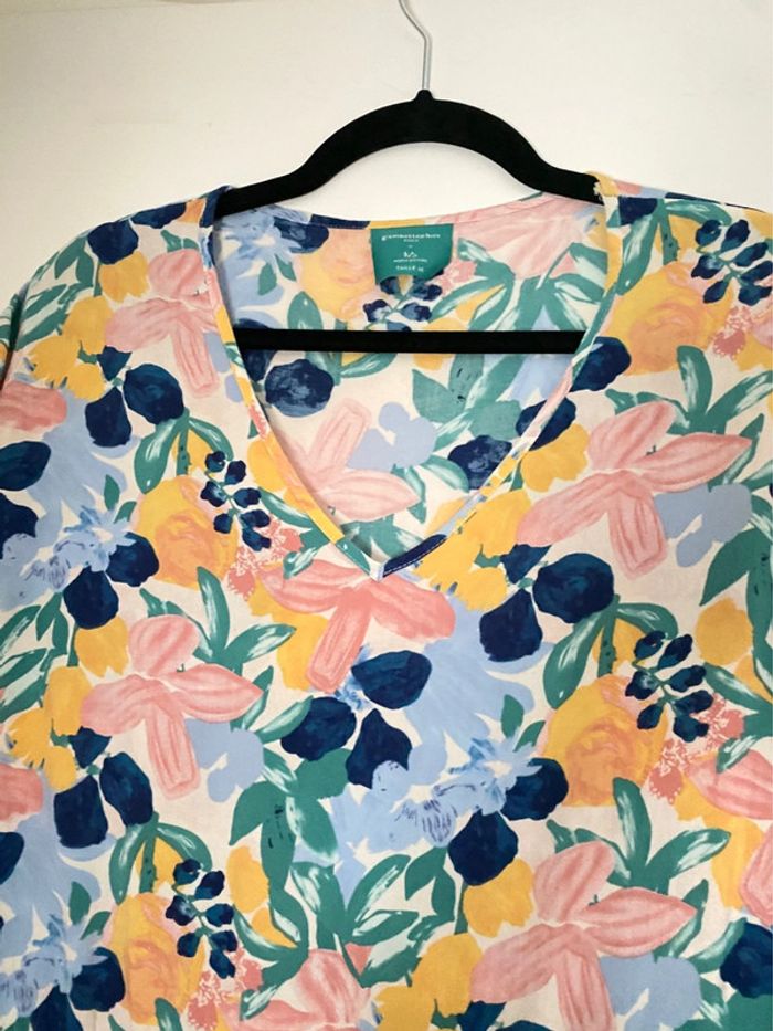 Robe D’Ete Sans Manches  Imprimée Fleurs Taille M - photo numéro 3