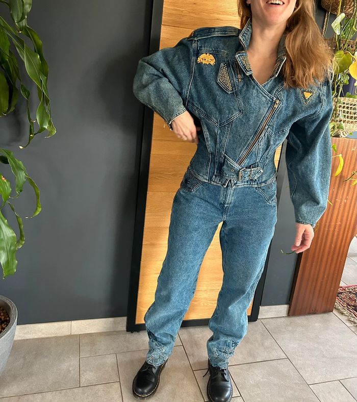 Ensemble en jean vintage années 80s - photo numéro 15