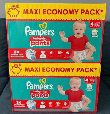 2 maxi pack Pampers taille 4 pants