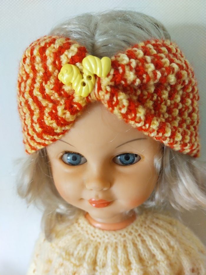 Bandeau rouge/jaune fille