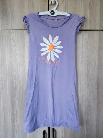 Robe lilas fleurs marguerite 7 - 8 ans