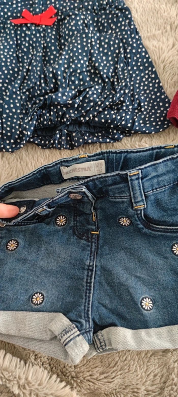 Lot de shorts bébé fille 12 mois - photo numéro 2