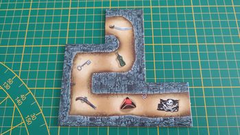 Planche souterraine bi-face n°4 pièce  jeu de société Cartagena L'évasion 2009 Leo Colovini #C54